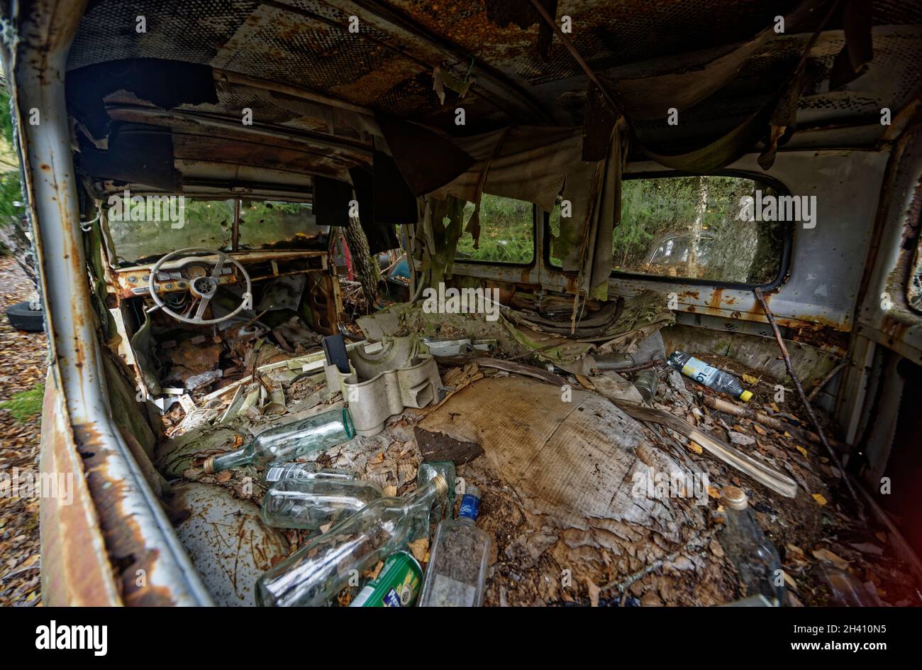 Cimetière de Bastnäs en octobre Banque D'Images