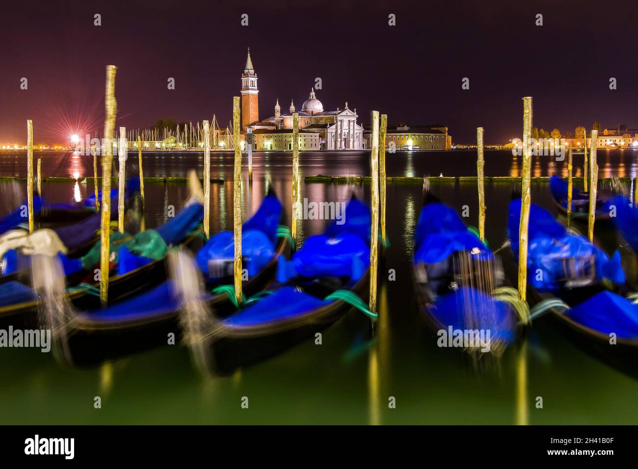 San giorgio maggiore la nuit Banque D'Images