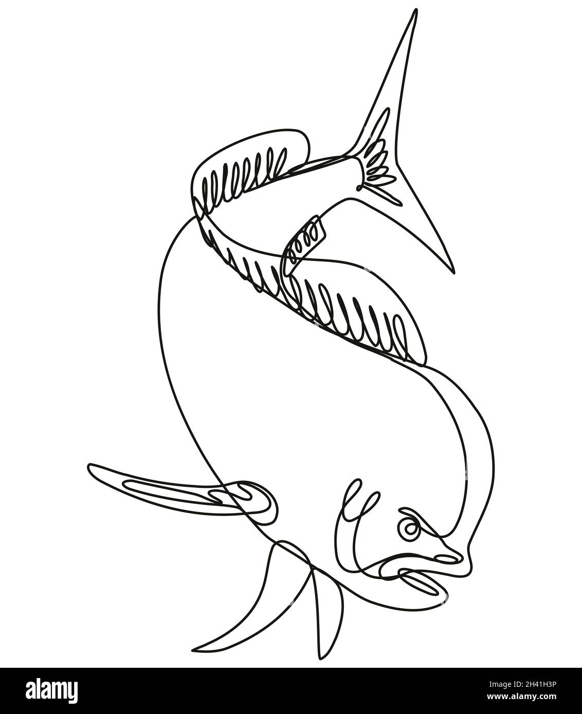 Collier poisson mahi mahi moucheté en or 14 carats, pendentif