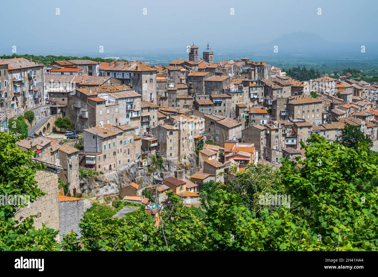Le village de Caprarola en Latium Banque D'Images