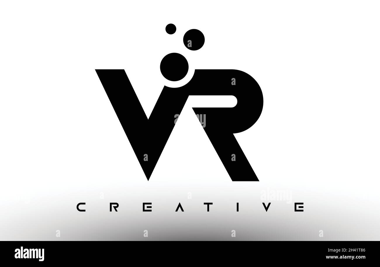 VR élégant logo lettre.Icône de lettre VR avec illustration du vecteur d'aspect créatif Illustration de Vecteur