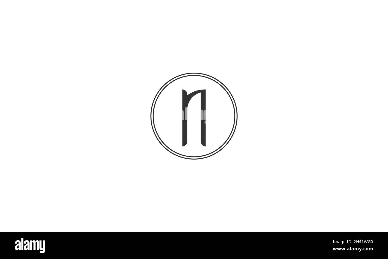 LOGO LETTER N AVEC EFFET D'ESPACE NÉGATIF POUR UNE UTILISATION SUR ILLUSTRATION Illustration de Vecteur
