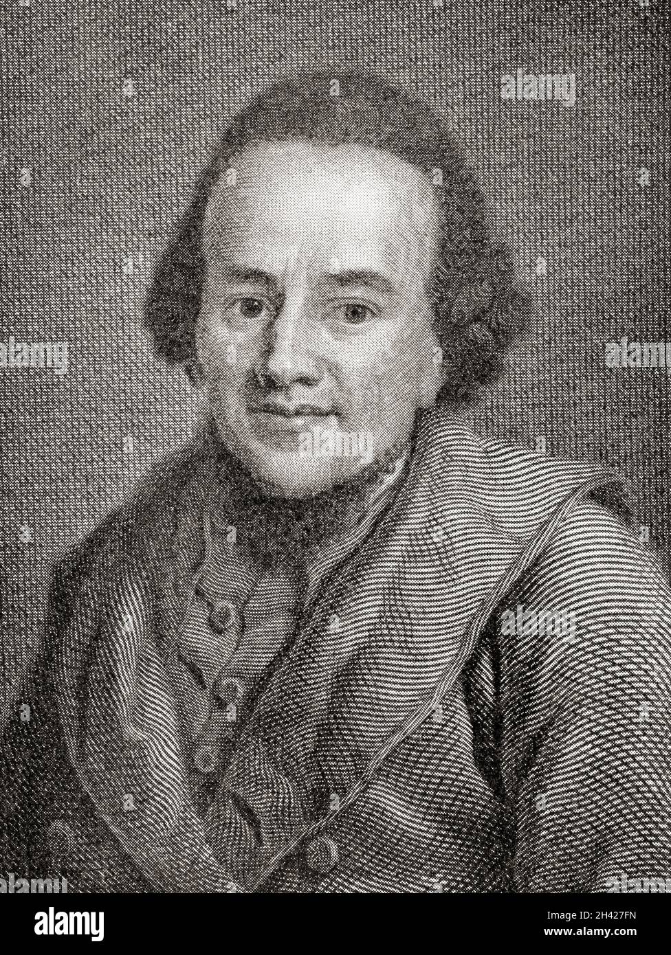 Moïse Mendelssohn, 1729 - 1786.Philosophe juif allemand. Banque D'Images