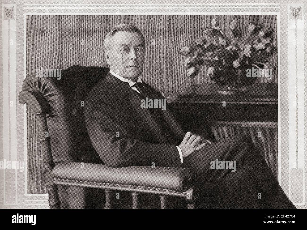 Joseph Chamberlain, 1836 – 1914.Homme d'État britannique, père du premier ministre Neville Chamberlain.Du monde et de sa femme, publié en juin 1906. Banque D'Images