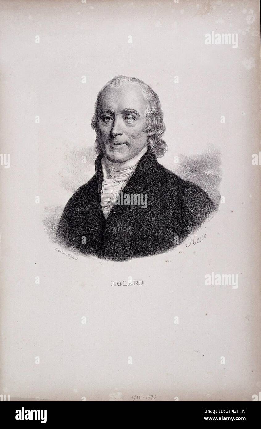 Jean-Marie Roland de la Platière (1734-1793) Lithographie d'Henri-Joseph  Hesse Photo Stock - Alamy