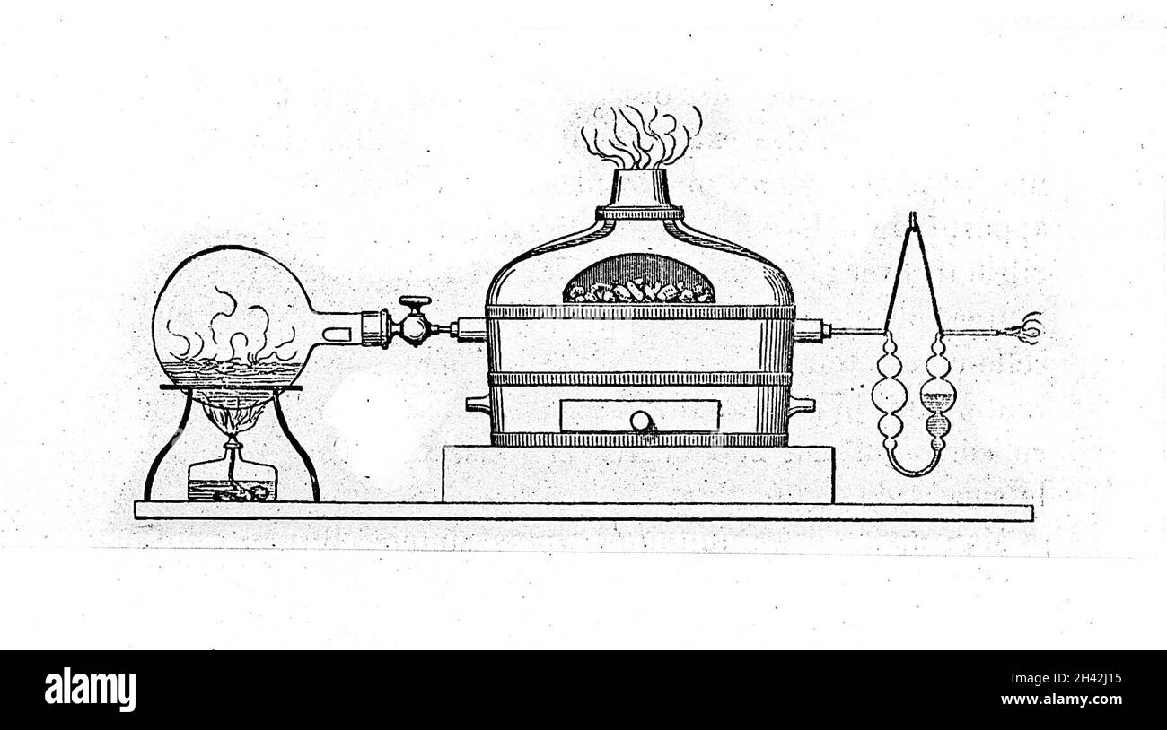 Modification par Pouchet de l'expérience de Schulze Banque D'Images