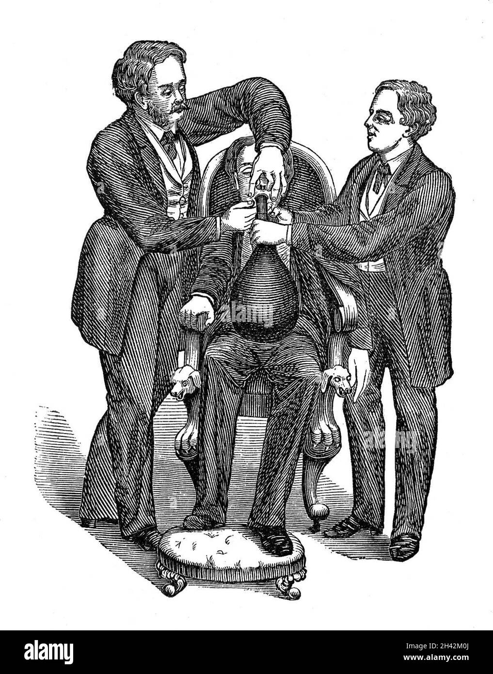 Administration de l'oxyde nitreux Banque D'Images