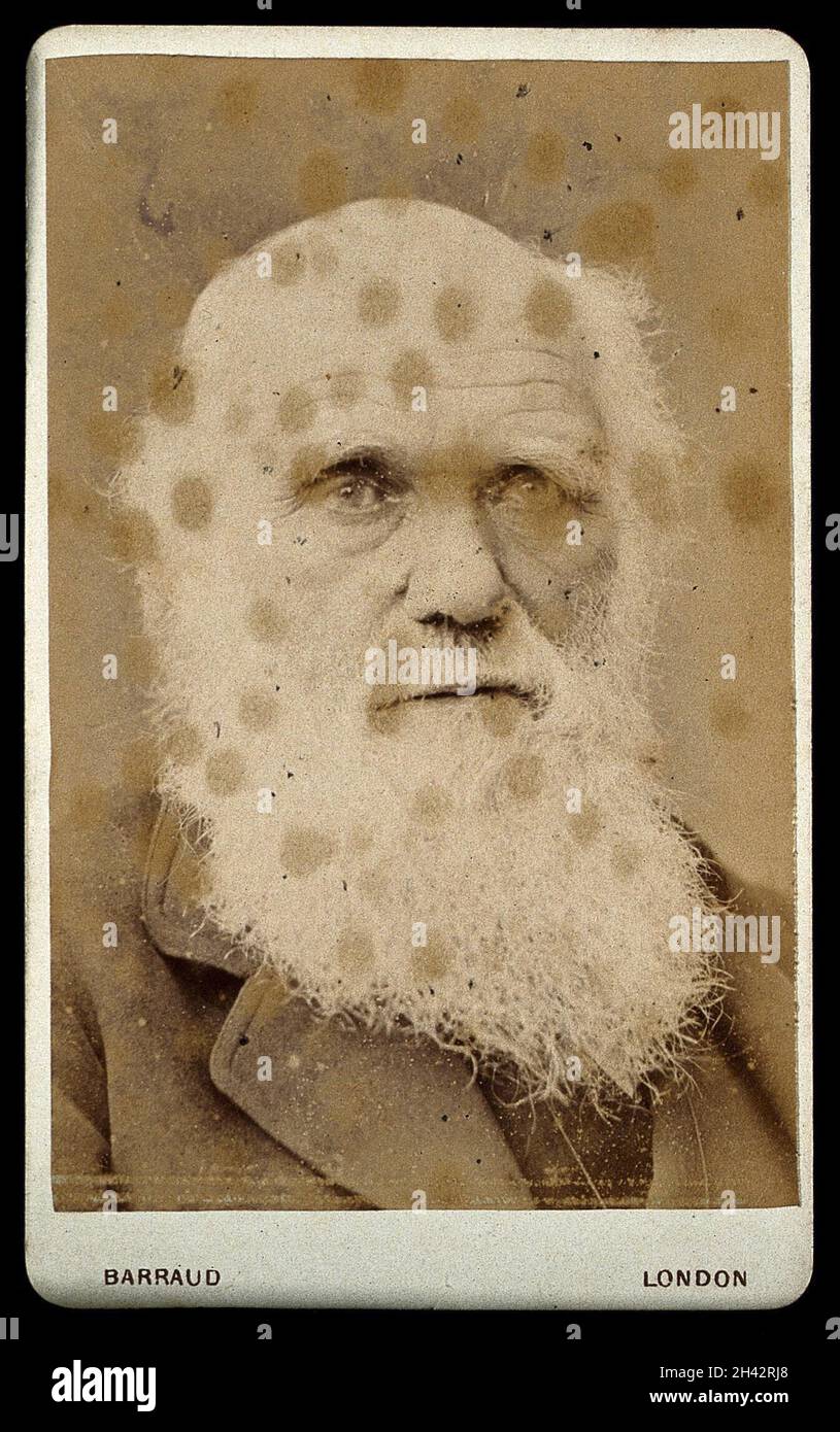 Charles Robert Darwin.Photographie de Barraud. Banque D'Images