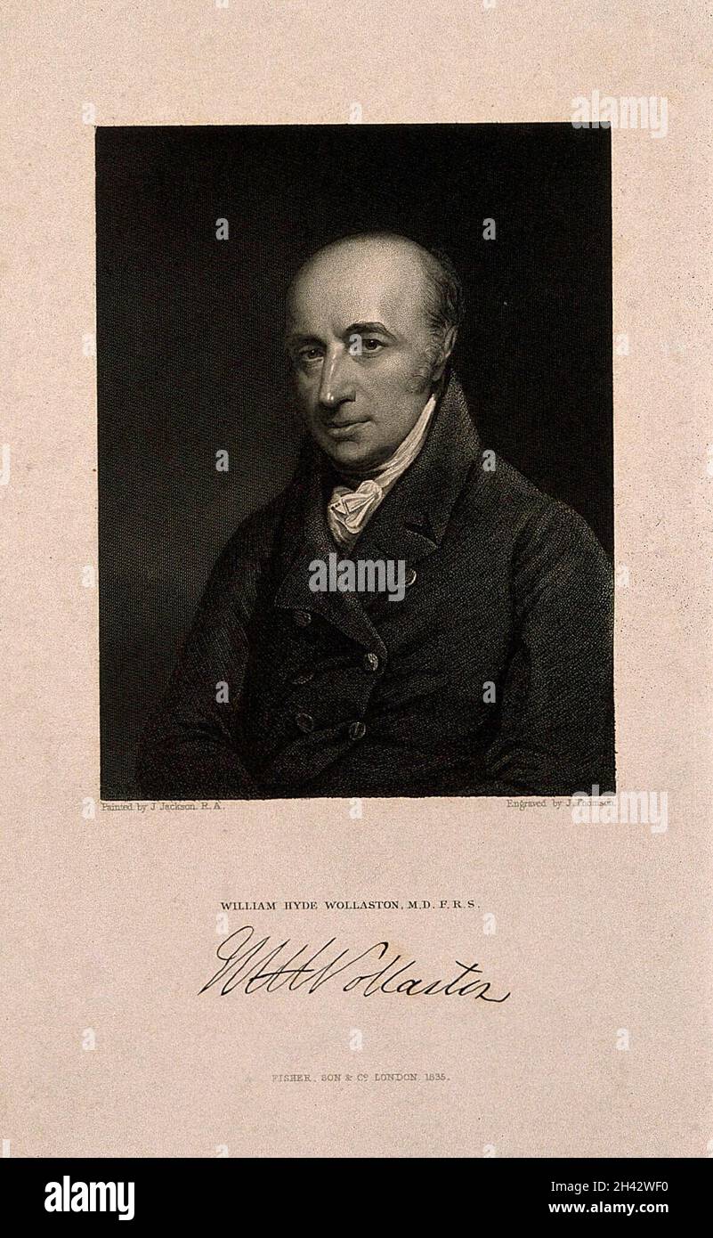 William Hyde Wollaston.Gravure à l'aide d'une stipule de J. Thomson, 1835, d'après J. Jackson. Banque D'Images