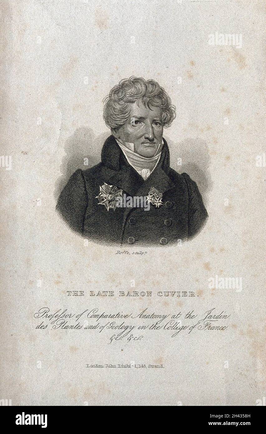 Georges-Léopold-Chrétien-Frédéric-Dagobert, Baron Cuvier. Banque D'Images