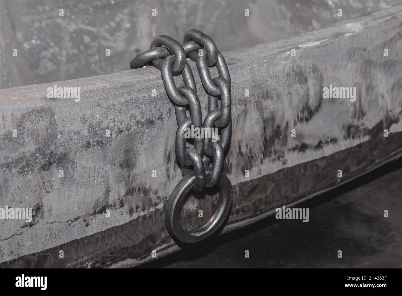 Mécanisme et équipement de l'outil de levage de la chaîne en fer. Banque D'Images