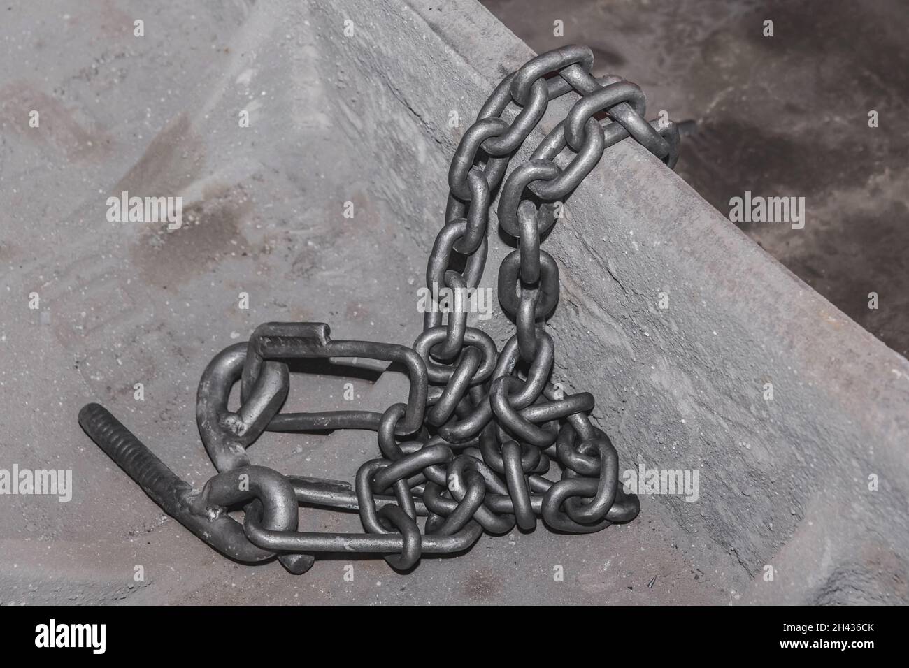 Mécanisme et équipement de l'outil de levage de la chaîne en fer. Banque D'Images
