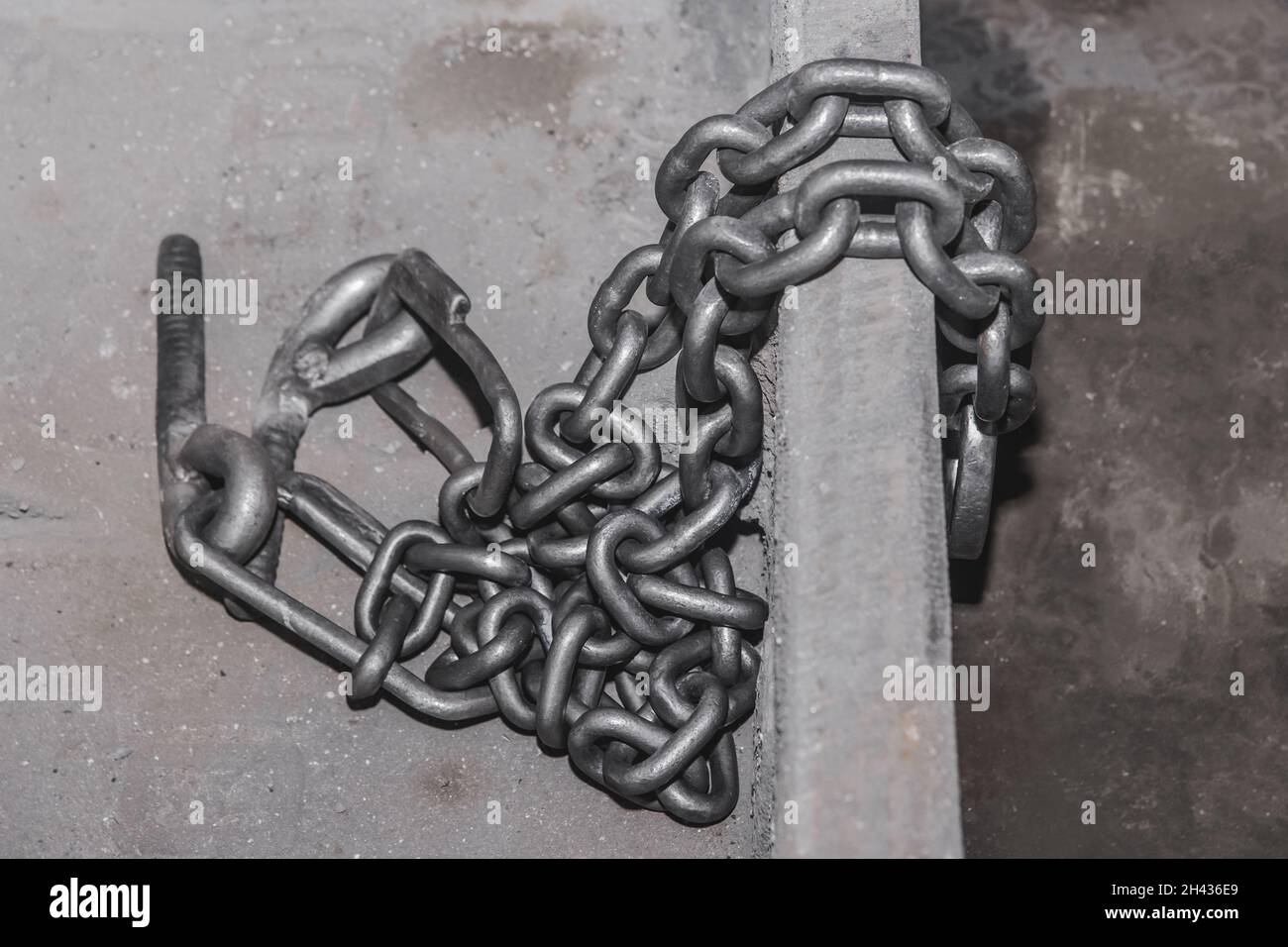 Mécanisme et équipement de l'outil de levage de la chaîne en fer. Banque D'Images