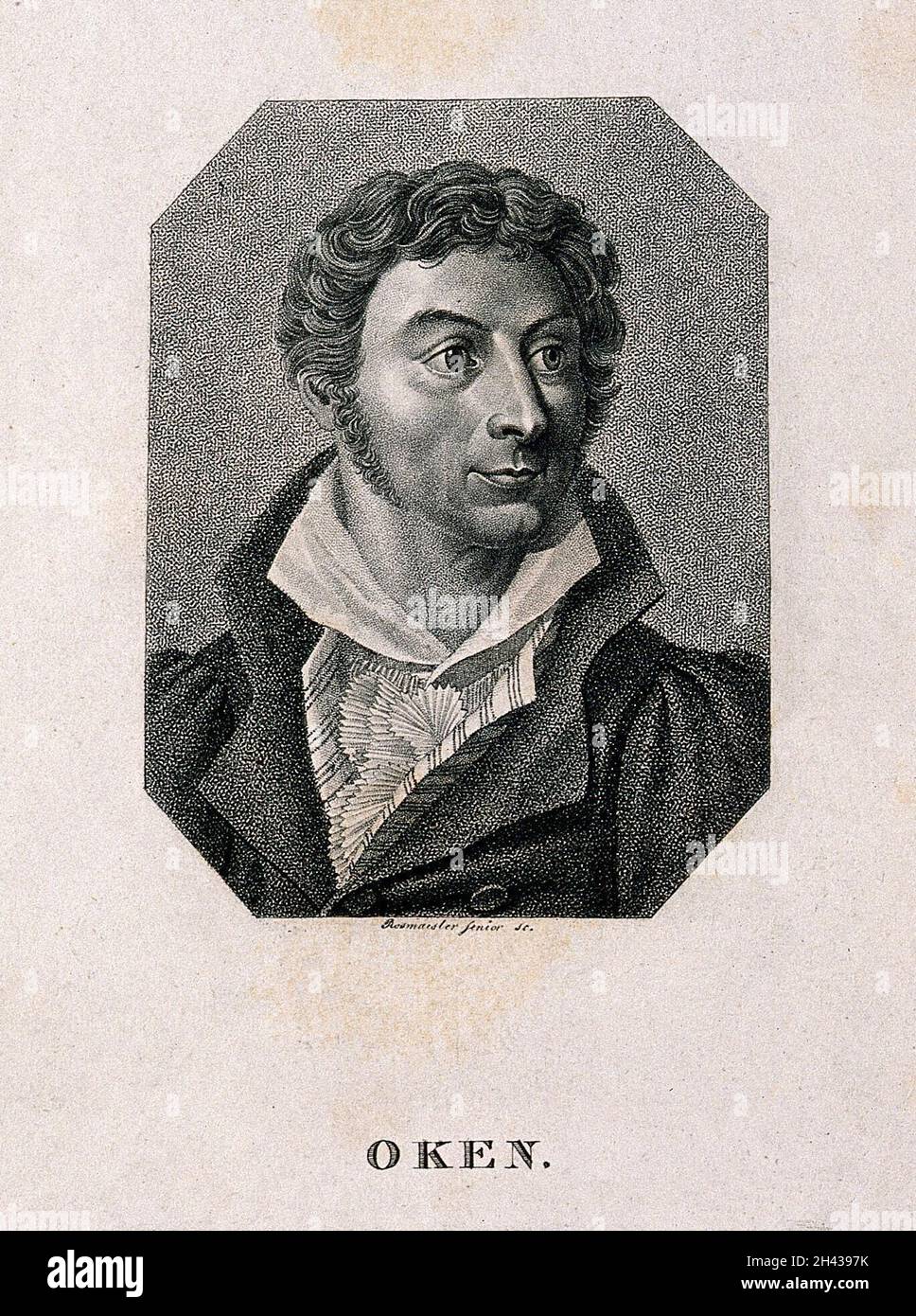 Lorenz Oken [Okenfuss].Gravure à l'aide d'une stipule de J. Rosmaesler, ancien de J. W. C. Roux. Banque D'Images