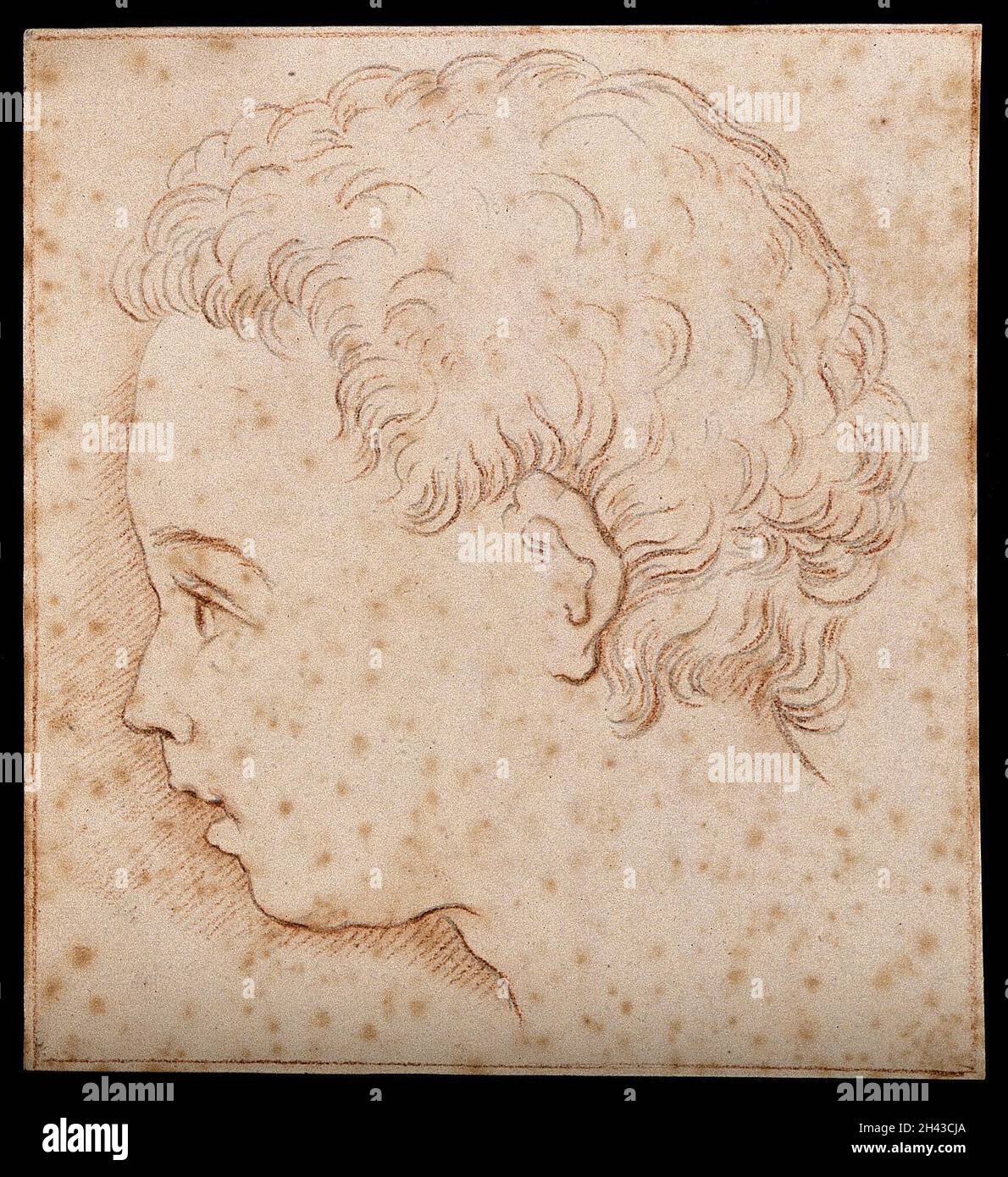 Le bébé Jean-Baptiste.Dessin, c.1791, après Raphaël. Banque D'Images