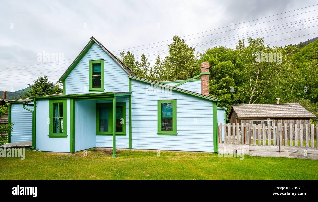 Alaska, Skagway, parc historique national de la ruée vers l'or du Klondike, J. Bernard Moore Maison construite en 1904 Banque D'Images