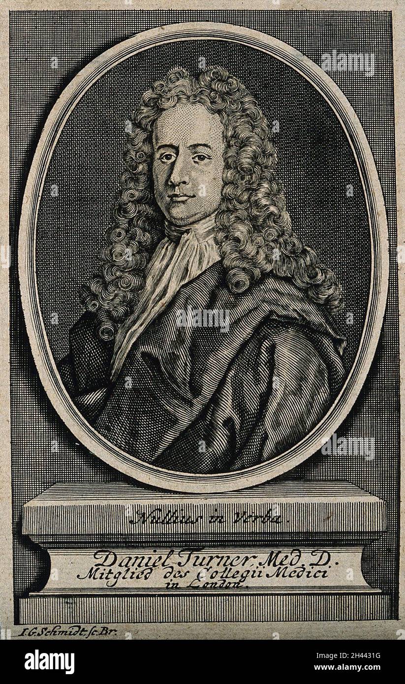 Daniel Turner.Gravure de ligne par J.G.Schmidt d'après J. Richardson. Banque D'Images