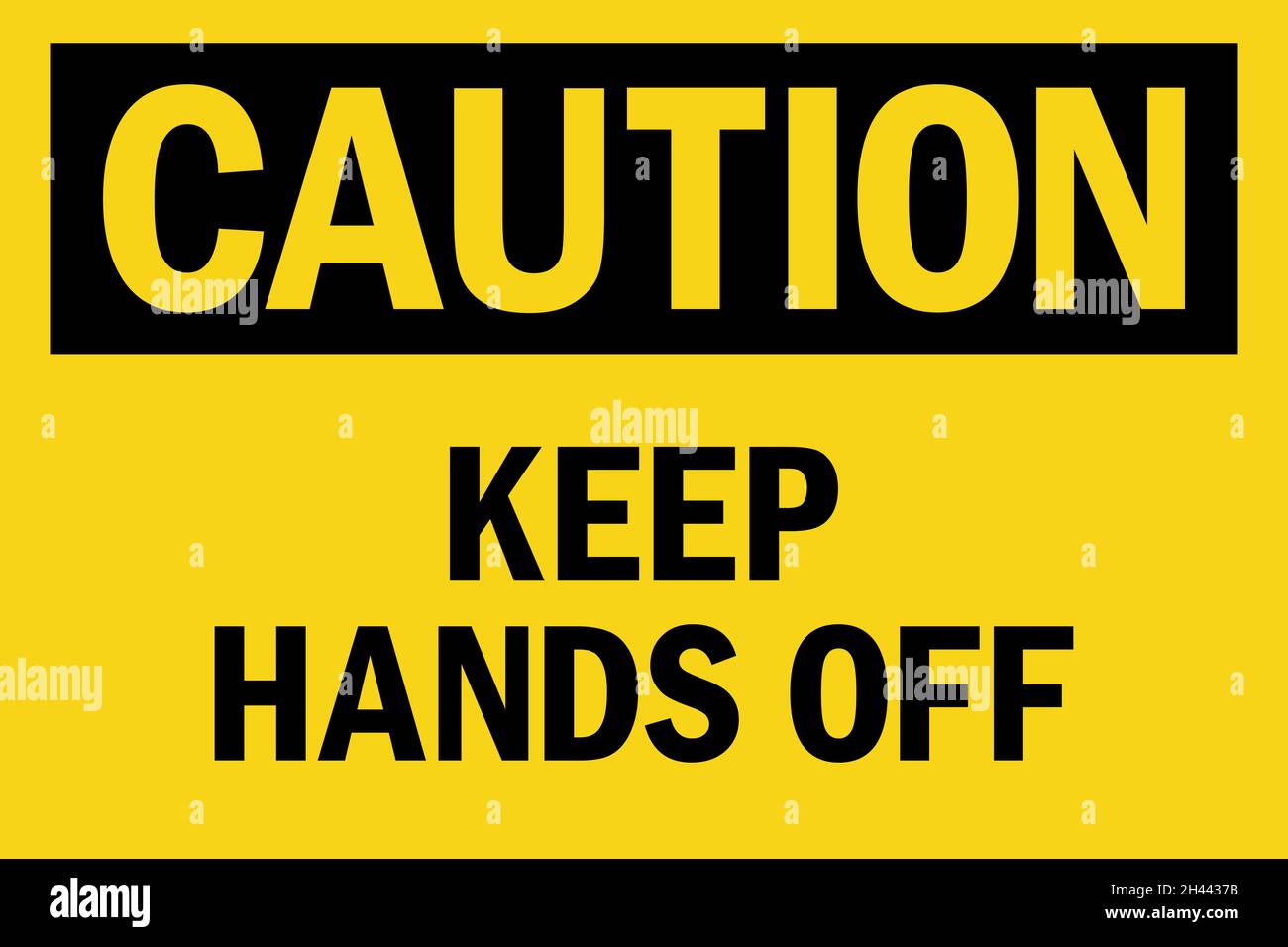 Attention : ne pas approcher les mains.Des pratiques dangereuses peuvent entraîner des blessures.Noir sur fond jaune.Symboles et mises en garde d'entretien. Illustration de Vecteur