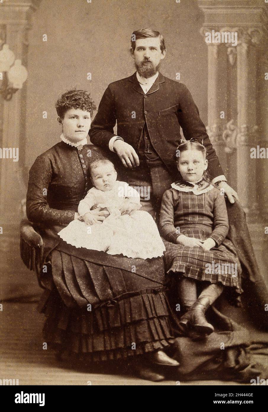 Le Rév. George Theodore Wellcome et la famille.Photographie d'Eldridge, Mankato. Banque D'Images