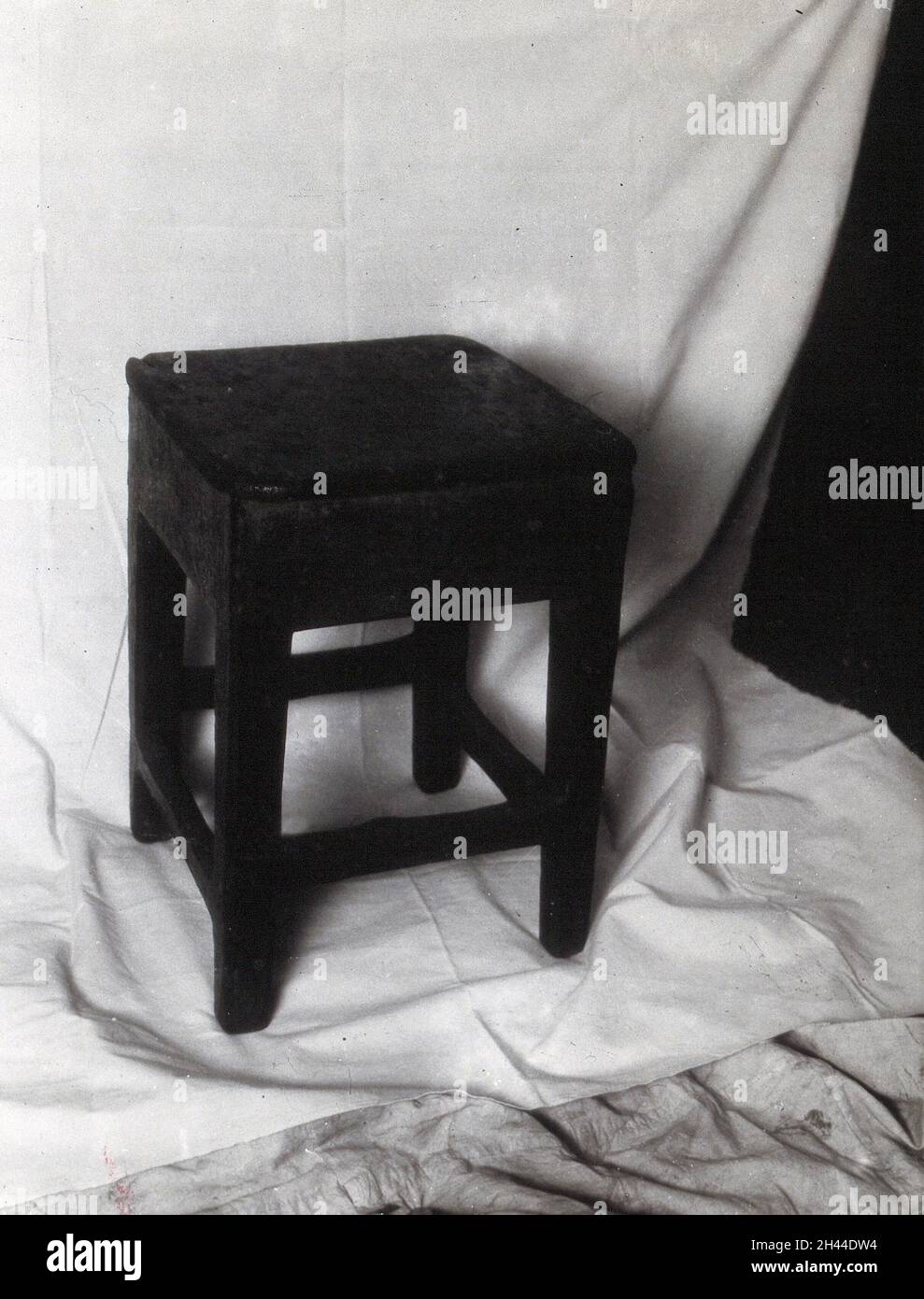 Tabouret de commode utilisé par Joseph Lister.Photographie, 1927. Banque D'Images