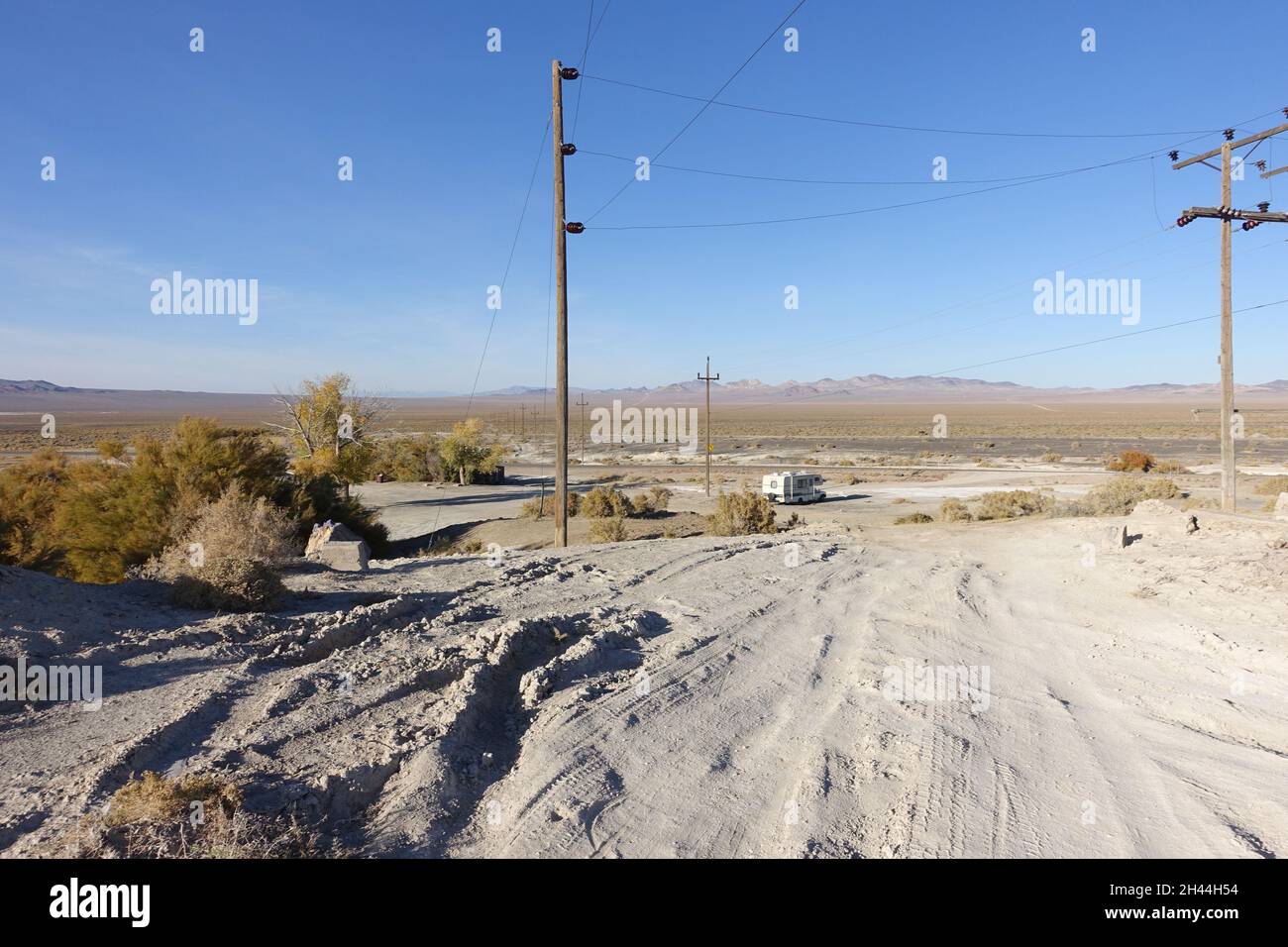 Autour d'Alkali Flat Hot Spring dans le centre du Nevada Banque D'Images