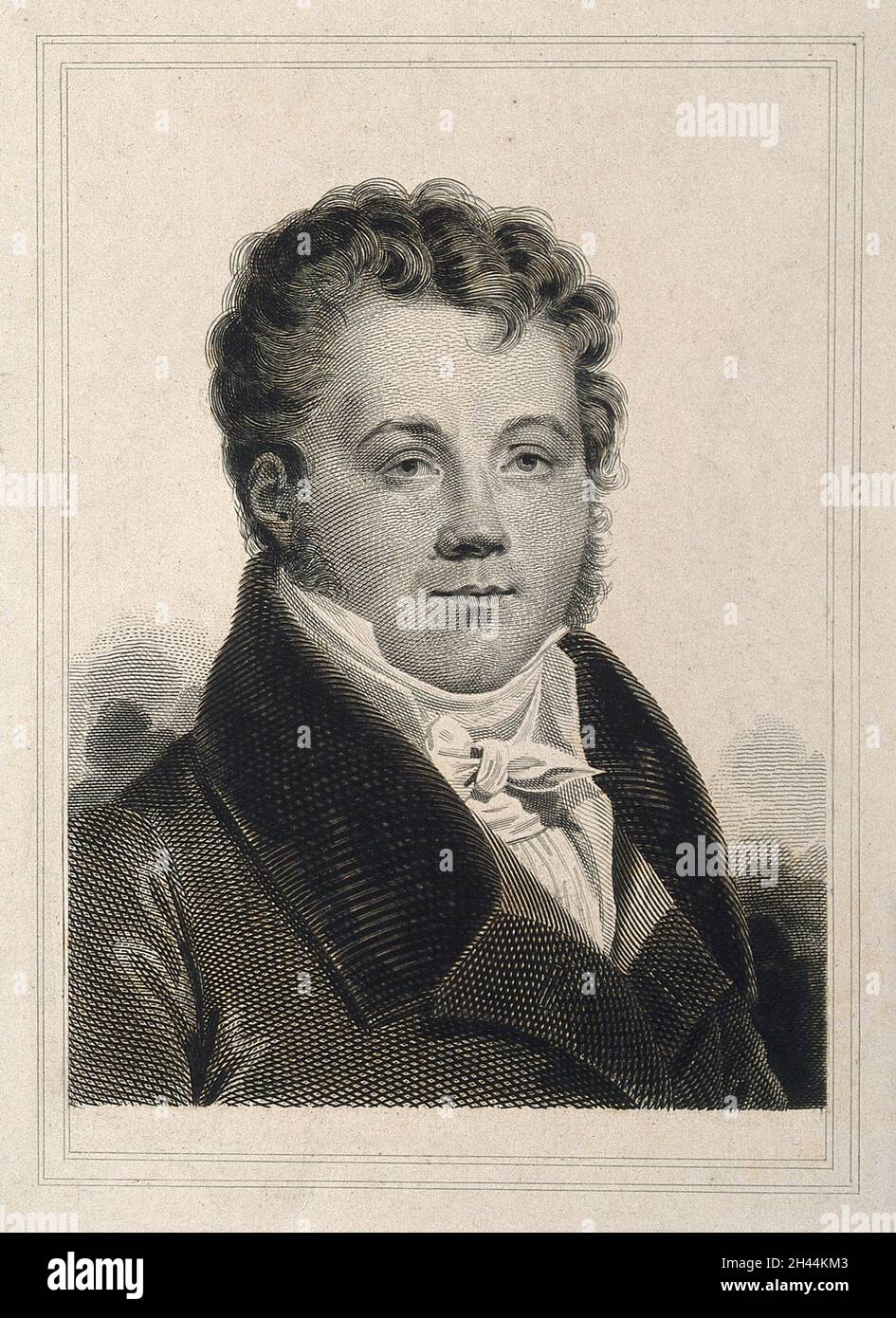 Comte Antoine François de Fourcroft.Gravure de ligne. Banque D'Images