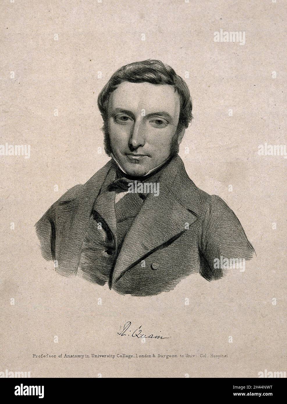 Richard Quain.Lithographie par T. Bridgford. Banque D'Images