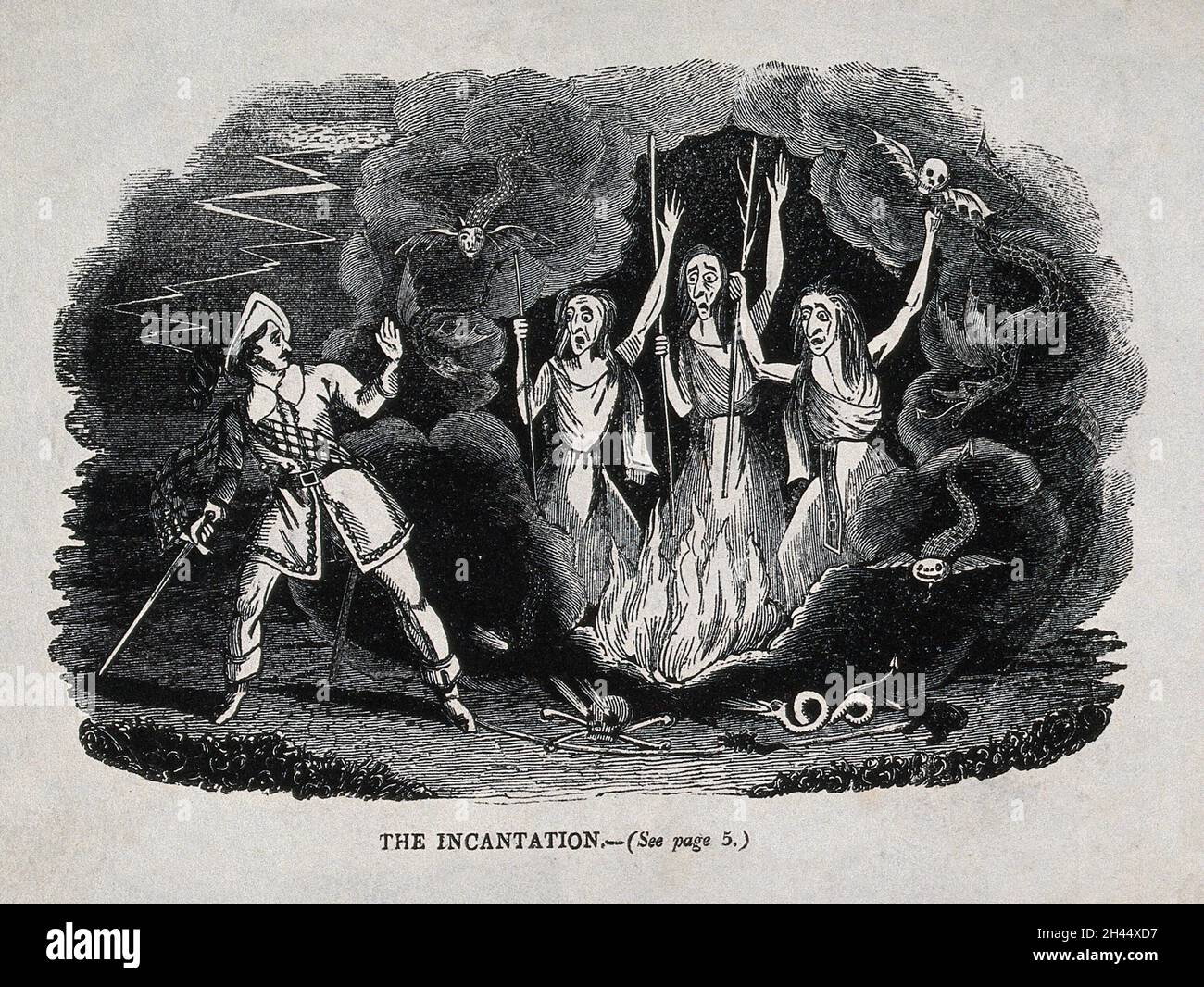 Macbeth et les sorcières Banque de photographies et d’images à haute