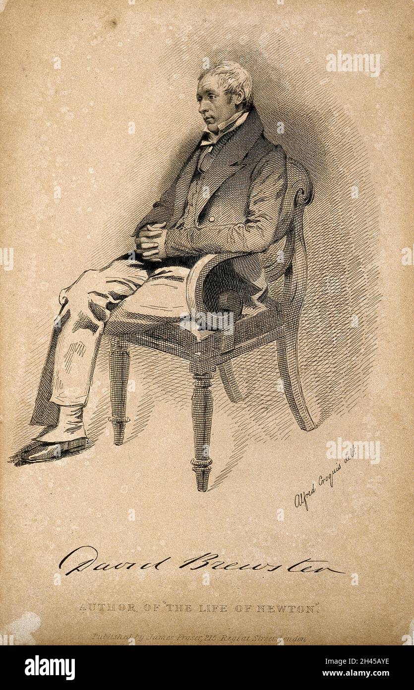 Sir David Brewster.Reproduction du dessin au stylo par A. Croquis [D.Maclise]. Banque D'Images