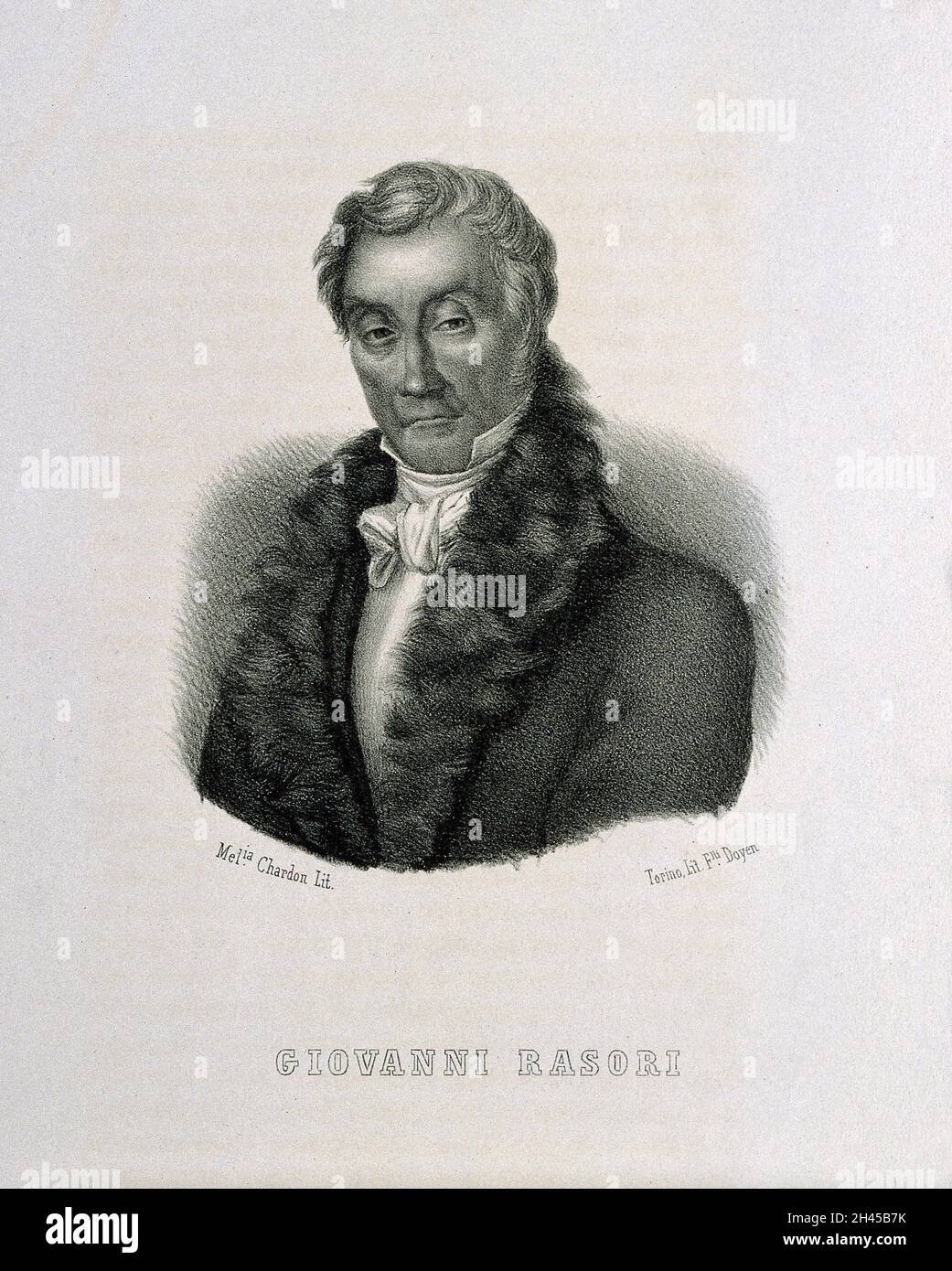Giovanni Rasori.Lithographie par Chardon. Banque D'Images