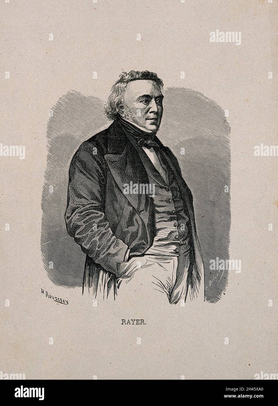 Pierre-François-Olive Sayer.Gravure de bois par L. Desgodetz [?]Après H. Rousseau. Banque D'Images