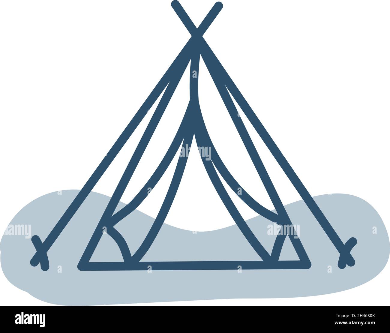 Tente d'abri, illustration, vecteur, sur fond blanc. Illustration de Vecteur