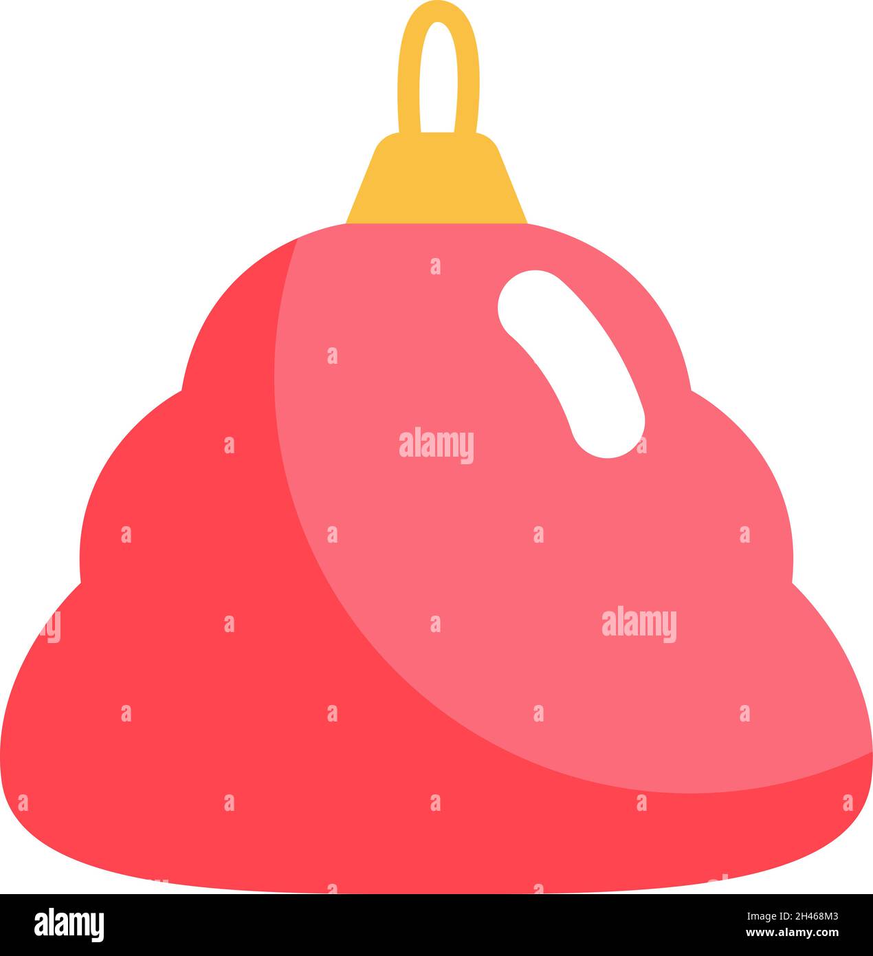 Jouet de noël rose vif, illustration, vecteur, sur fond blanc. Illustration de Vecteur