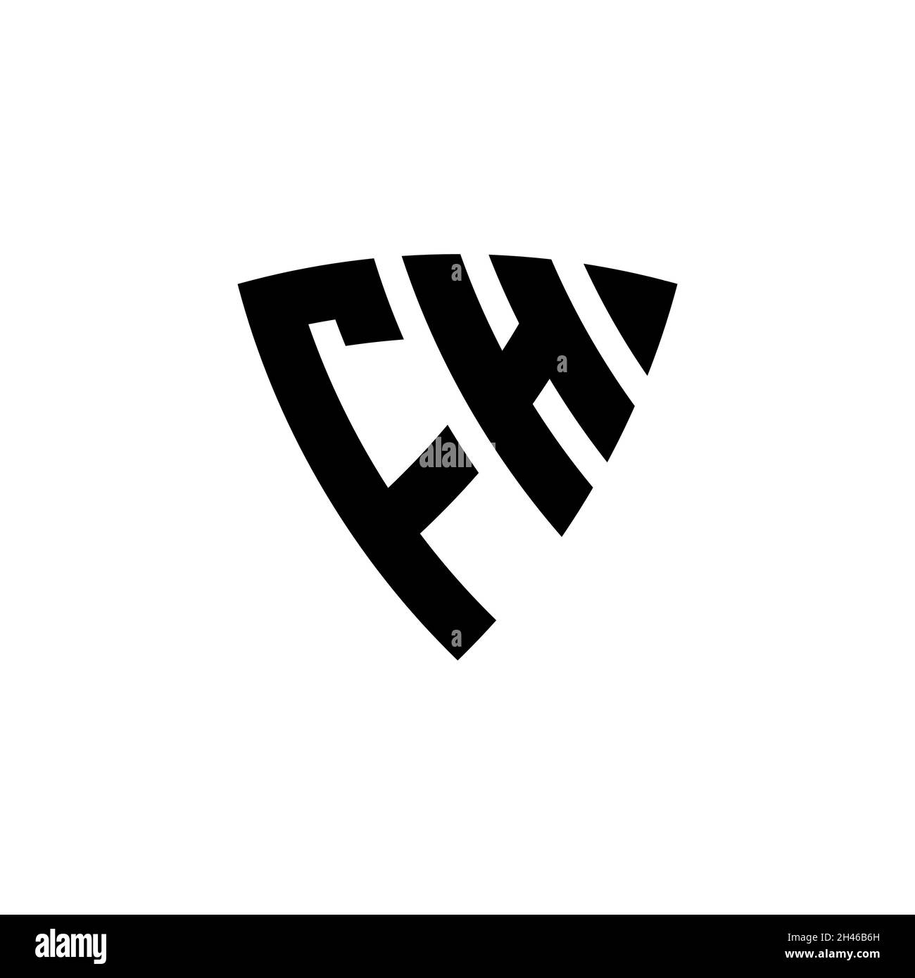 LETTRE du logo FU Monogram avec motif géométrique Star isolé sur fond noir.Polygonale étoile, étoile de bouclier géométrique. Illustration de Vecteur