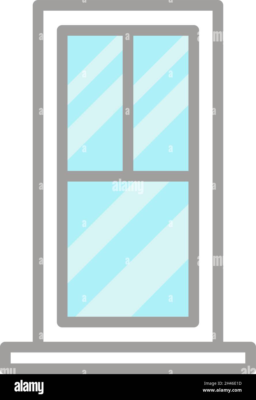 Simple fenêtre blanche, illustration, vecteur, sur fond blanc. Illustration de Vecteur