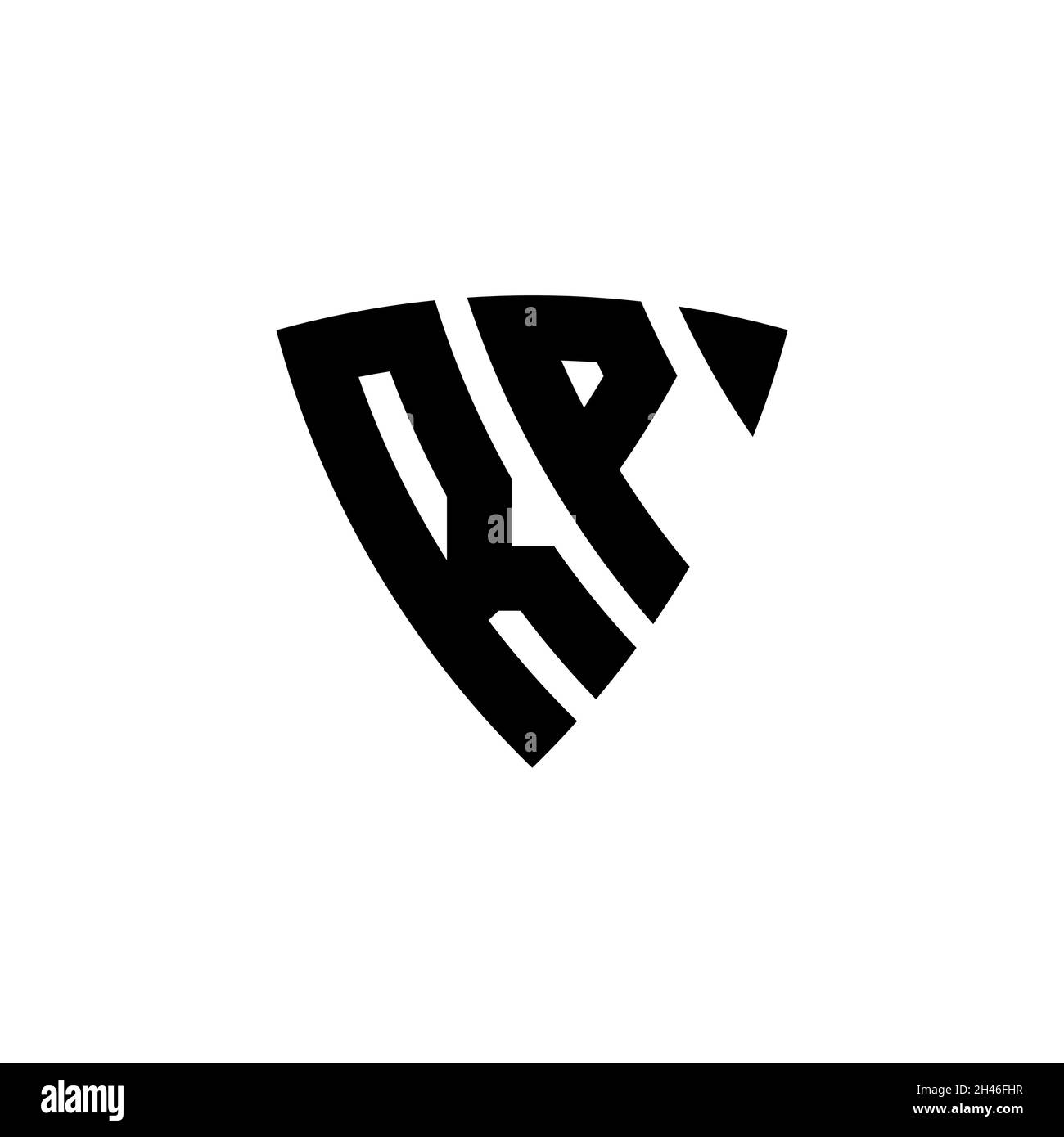 Monogramme Rp Lettre du logo du monogramme RP avec motif en forme de triangle blindé ...