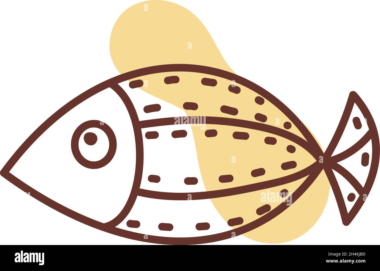 Poisson rouge intéressant, illustration, vecteur, sur fond blanc. Illustration de Vecteur