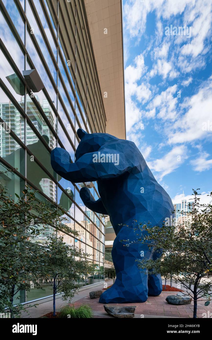 Le Big Blue Bear à Denver, Colorado, États-Unis Banque D'Images