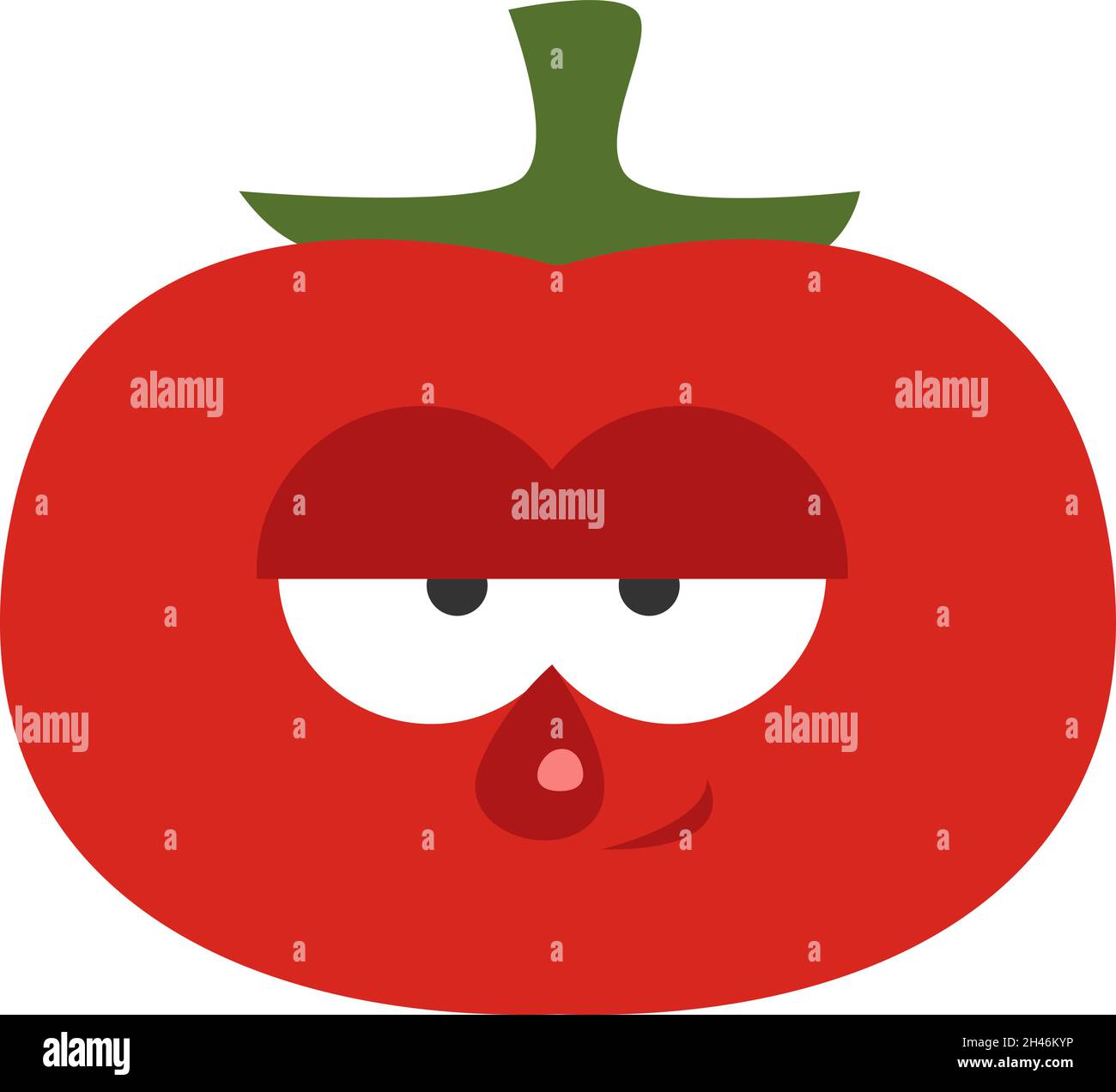 Tomate lamée, illustration, vecteur, sur fond blanc. Illustration de Vecteur