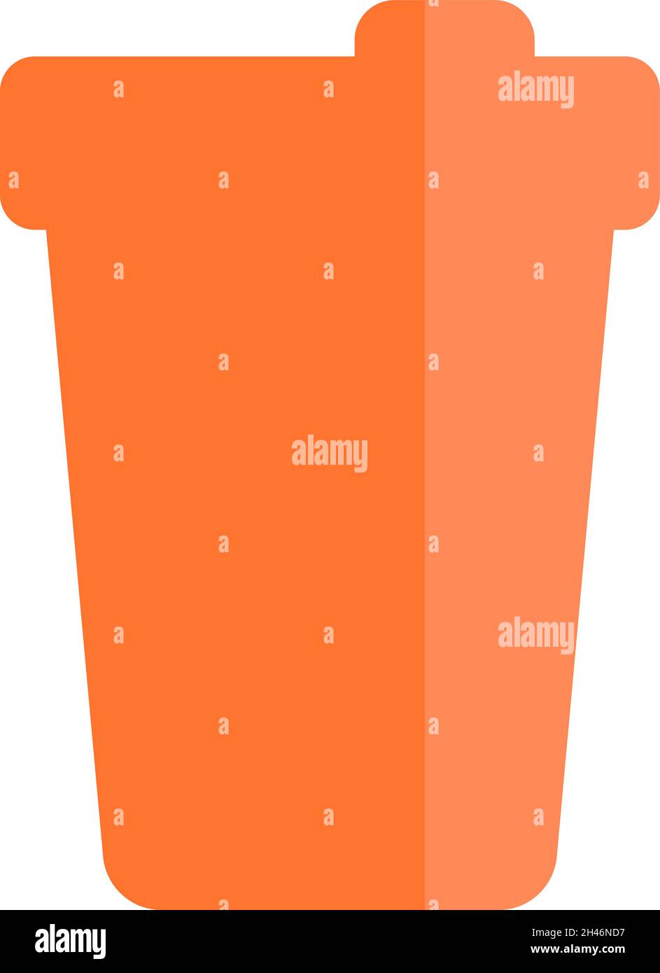 Tasse de café en plastique orange, illustration, vecteur, sur fond blanc. Illustration de Vecteur