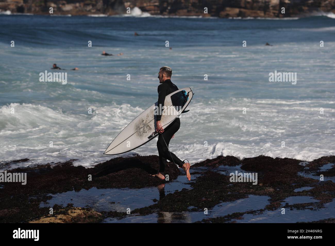 Piscines de Bronte Beach et surf Banque D'Images