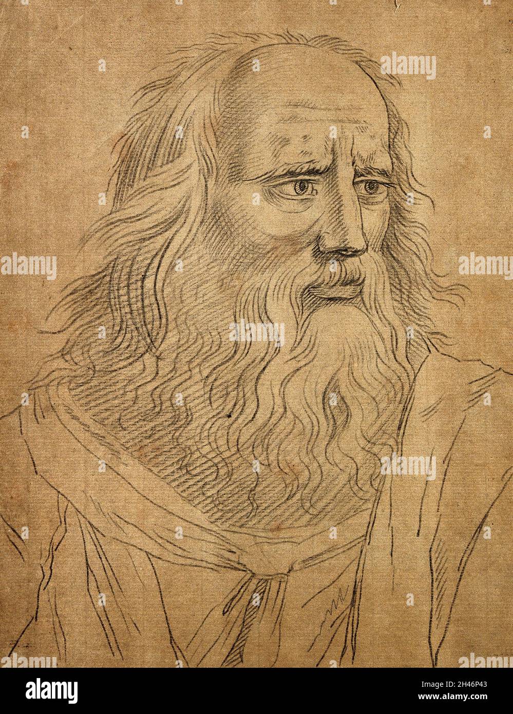 Platon.Dessin d'après Raphaël, env.1793. Banque D'Images