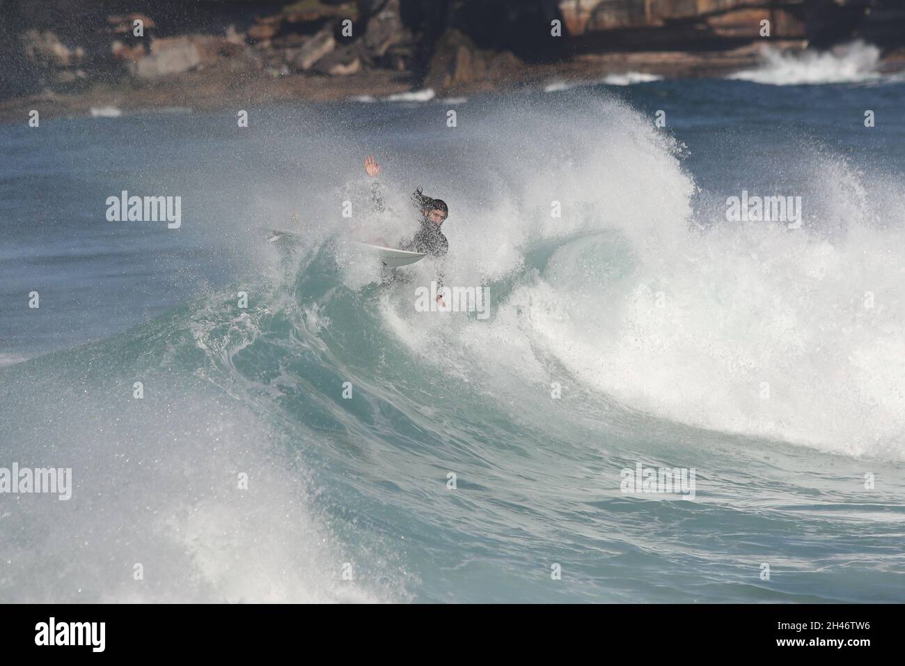 Piscines de Bronte Beach et surf Banque D'Images