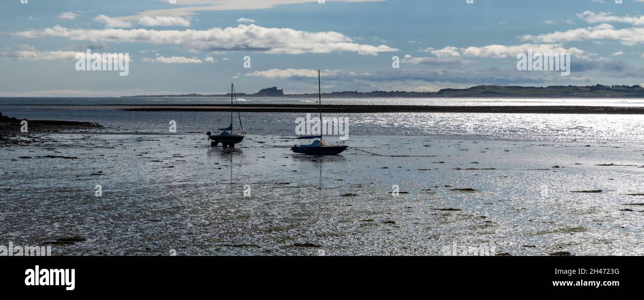 Port de Lindisfarne, Northumberland Banque D'Images