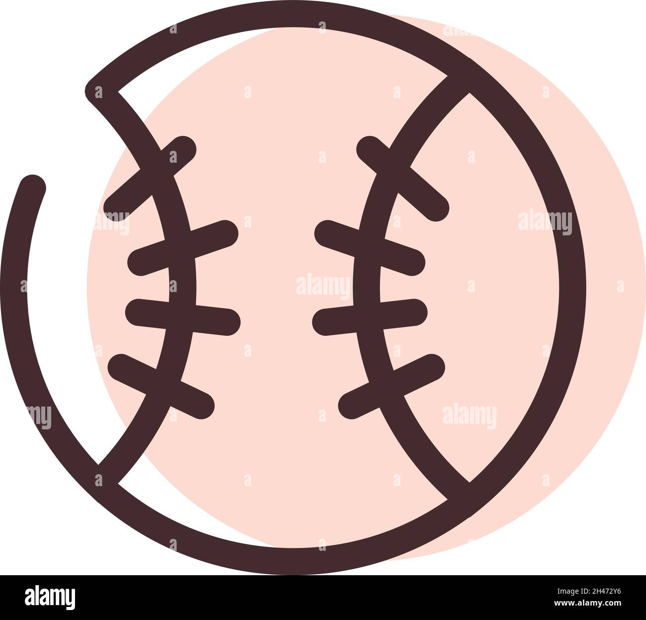 Balle de baseball, illustration, vecteur, sur fond blanc. Illustration de Vecteur