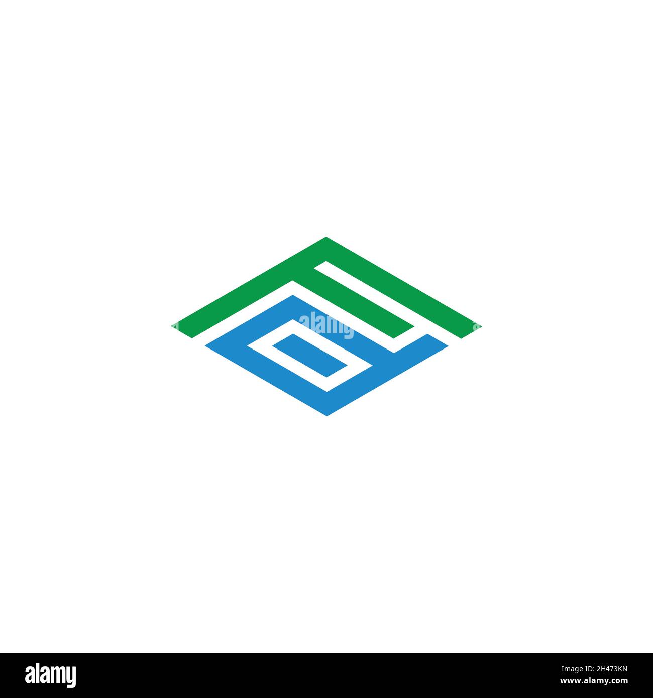 lettre fd abstrait montagne mer naturel symbole vecteur logo Illustration de Vecteur