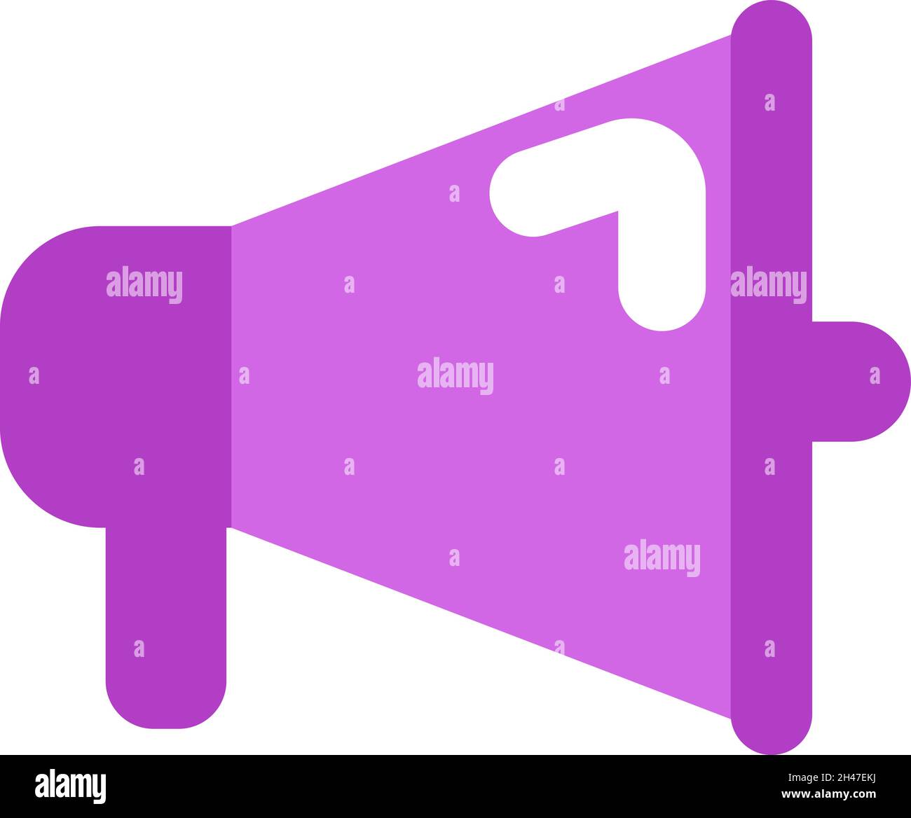 Mégaphone violet, illustration, vecteur, sur fond blanc. Illustration de Vecteur