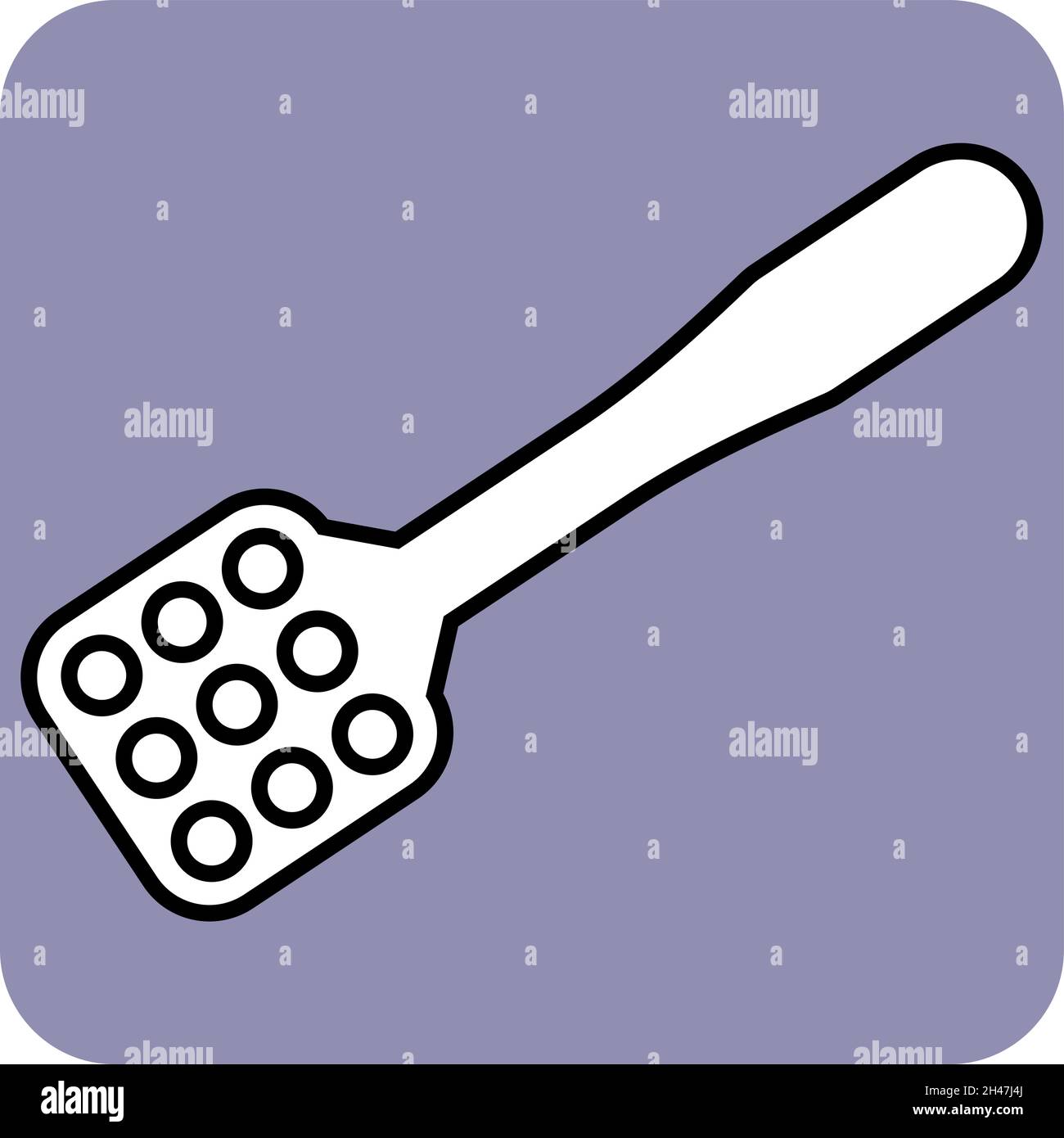 Spatule avec trous, illustration, vecteur, sur fond blanc. Illustration de Vecteur