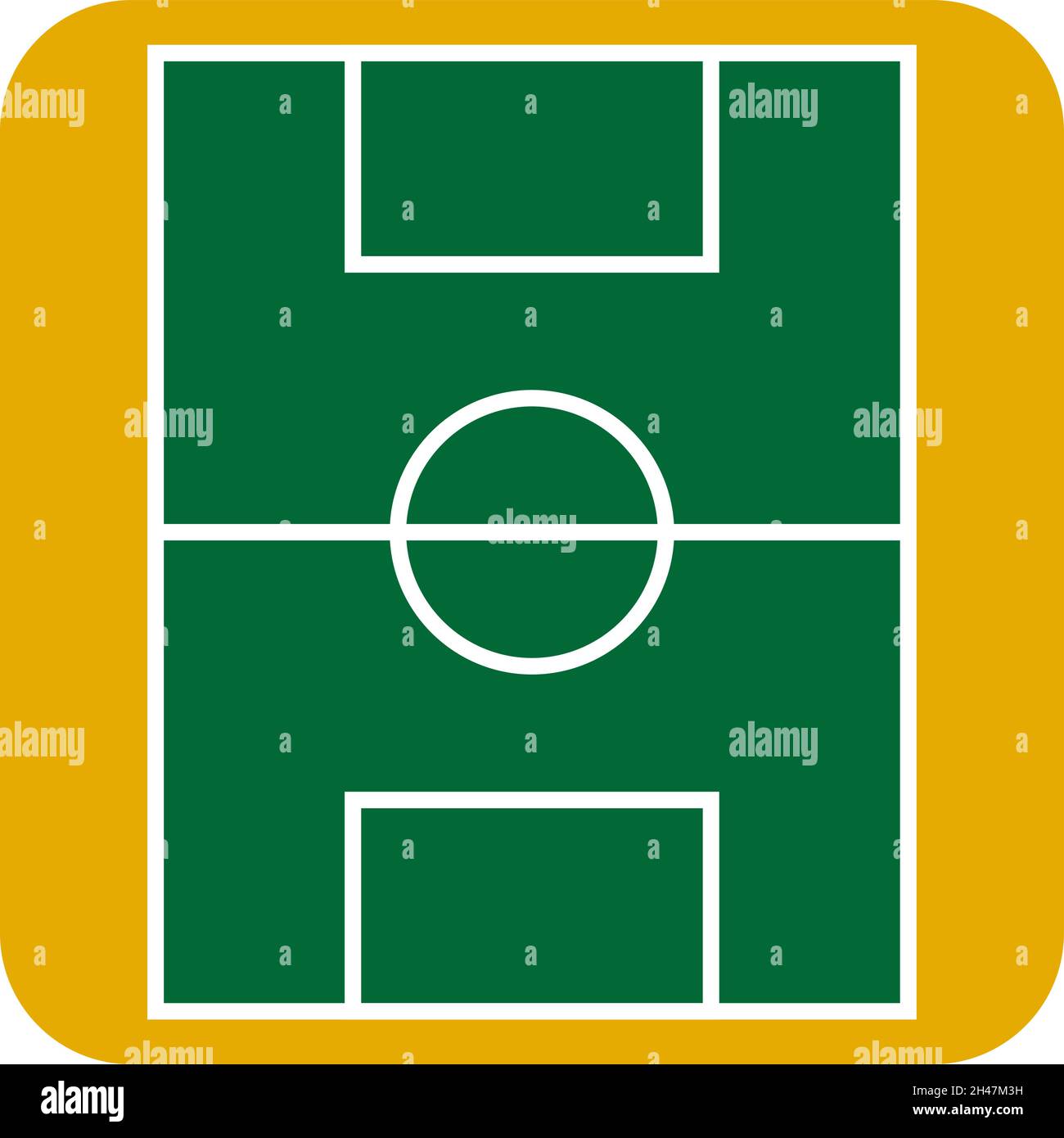 Terrain de football, illustration, vecteur, sur fond blanc. Illustration de Vecteur