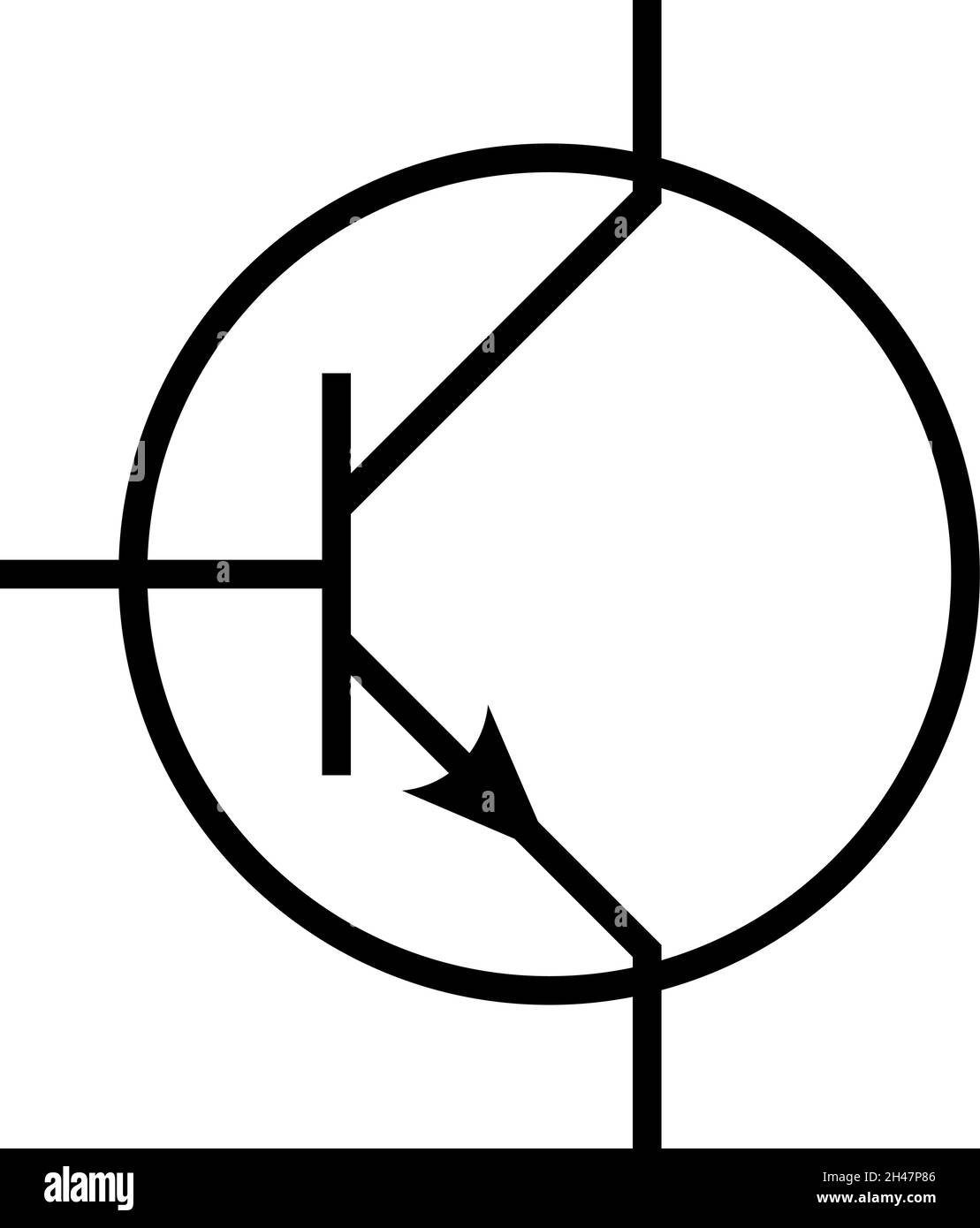 Vecteur de symbole de transistor.Signes et symboles électriques. Illustration de Vecteur